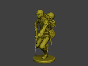 Japanese soldier ww2 Run J1 3D Print Model