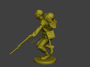 Japanese soldier ww2 Run J1 3D Print Model