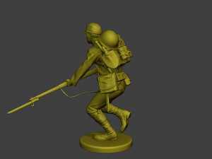 Japanese soldier ww2 Run J1 3D प्रिंट मॉडल