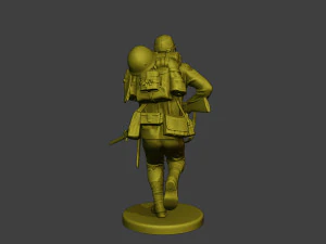 Japanese soldier ww2 Run J1 3D Print Model