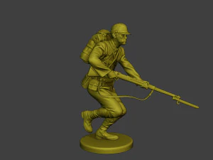 Japanese soldier ww2 Run J1 3D Print Model