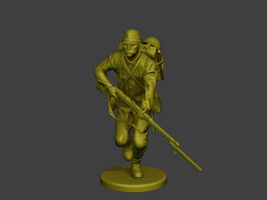 Japanese soldier ww2 Run J1 3D Print Model