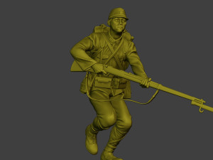 Japanese soldier ww2 Run J1 3D प्रिंट मॉडल