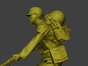 Japanese soldier ww2 Run J1 3D Print Model