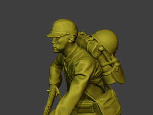 Japanese soldier ww2 Run J1 3D प्रिंट मॉडल