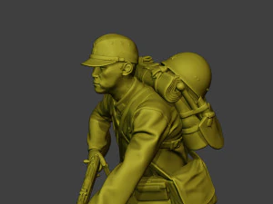 Japanese soldier ww2 Run J1 3D Print Model