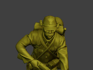 Japanese soldier ww2 Run J1 3D Print Model