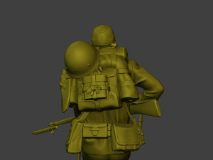 Japanese soldier ww2 Run J1 3D प्रिंट मॉडल