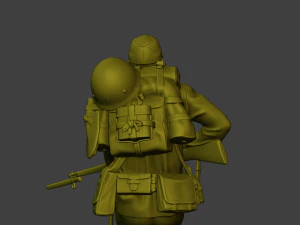 Japanese soldier ww2 Run J1 3D Print Model