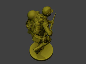 Japanese soldier ww2 Run J1 3D Print Model