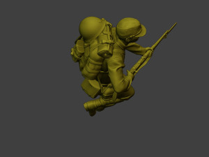 Japanese soldier ww2 Run J1 3D प्रिंट मॉडल