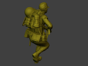 Japanese soldier ww2 Run J1 3D प्रिंट मॉडल
