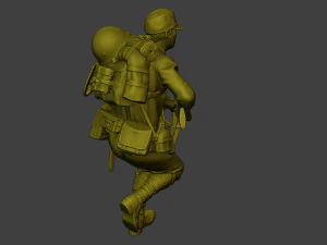 Japanese soldier ww2 Run J1 3D Print Model