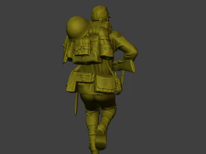 Japanese soldier ww2 Run J1 3D Print Model