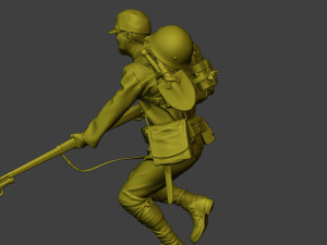 Japanese soldier ww2 Run J1 3D प्रिंट मॉडल