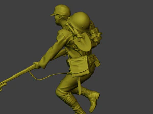 Japanese soldier ww2 Run J1 3D Print Model