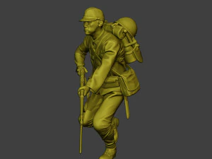 Japanese soldier ww2 Run J1 3D Print Model