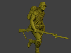 Japanese soldier ww2 Run2 J1 Modelo de Impressão 3D