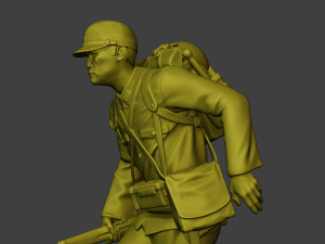 Japanese soldier ww2 Run2 J1 Modelo de Impressão 3D