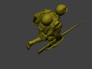Japanese soldier ww2 Run2 J1 Modelo de Impressão 3D