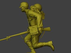 Japanese soldier ww2 Run2 J1 Modelo de Impressão 3D