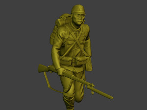 Japanese soldier ww2 Run2 J1 Modelo de Impressão 3D