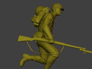 Japanese soldier ww2 Run2 J1 Modelo de Impressão 3D