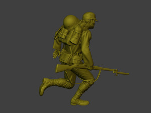 Japanese soldier ww2 Run2 J1 Modelo de Impressão 3D