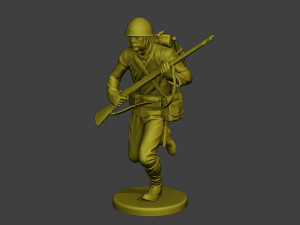 Japanese soldier ww2 Run3 J1 Model Cetak 3D