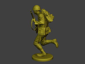 Japanese soldier ww2 Run3 J1 Model Cetak 3D