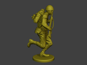 Japanese soldier ww2 Run3 J1 Model Cetak 3D