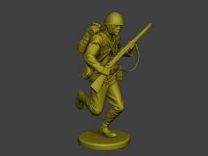 Japanese soldier ww2 Run3 J1 Model Cetak 3D
