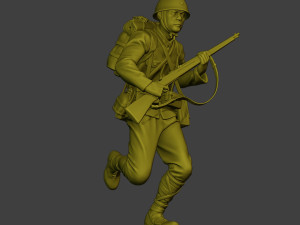 Japanese soldier ww2 Run3 J1 Model Cetak 3D