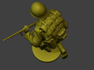 Japanese soldier ww2 Run3 J1 Model Cetak 3D