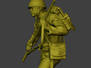 Japanese soldier ww2 Run3 J1 Model Cetak 3D