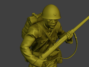 Japanese soldier ww2 Run3 J1 Model Cetak 3D