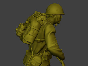 Japanese soldier ww2 Run3 J1 Model Cetak 3D