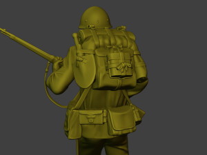 Japanese soldier ww2 Run3 J1 Model Cetak 3D