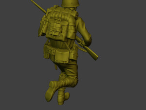 Japanese soldier ww2 Run3 J1 Model Cetak 3D