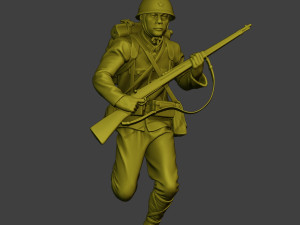 Japanese soldier ww2 Run3 J1 Model Cetak 3D