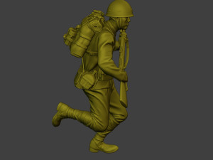 Japanese soldier ww2 Run3 J1 Model Cetak 3D
