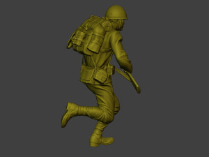 Japanese soldier ww2 Run3 J1 Model Cetak 3D