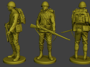 Japanese soldier ww2 Stand J1 3D Принт Модель