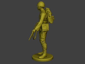 Japanese soldier ww2 Stand J1 3D Принт Модель