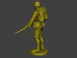 Japanese soldier ww2 Stand J1 3D Принт Модель