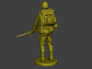 Japanese soldier ww2 Stand J1 3D Принт Модель