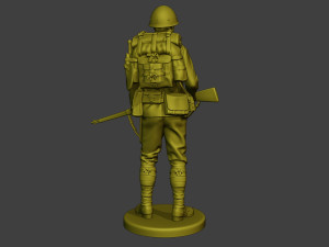 Japanese soldier ww2 Stand J1 3D Принт Модель