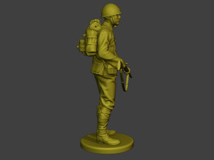 Japanese soldier ww2 Stand J1 3D Принт Модель
