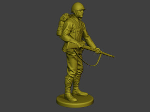 Japanese soldier ww2 Stand J1 3D Принт Модель