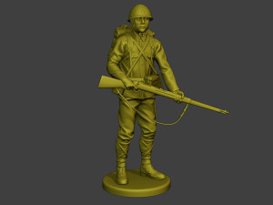 Japanese soldier ww2 Stand J1 3D Принт Модель